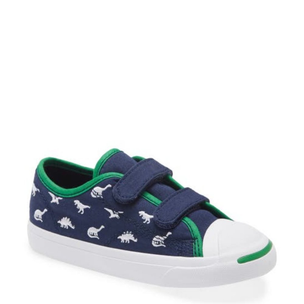 JACK PURCELL CONVERSE 2V EMBROIDERED DINO SNEAKER size 10; NEW